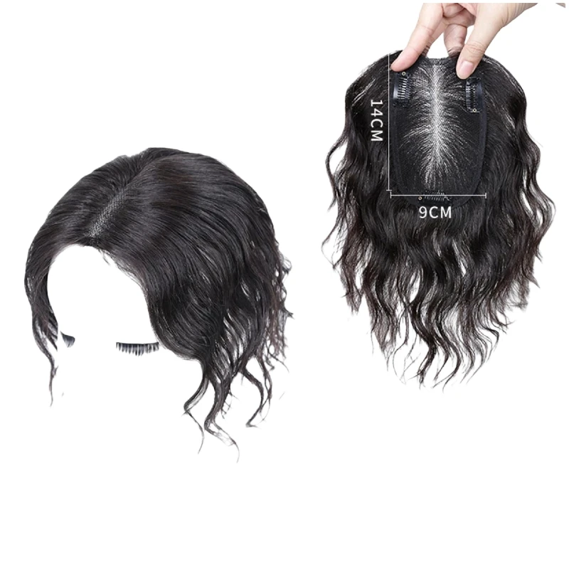 100% شعر بشري علوي من الدانتيل السويسري الكامل مصنوع يدويًا من أجل مظهر كلاسيكي لون مموج فضفاض # 10