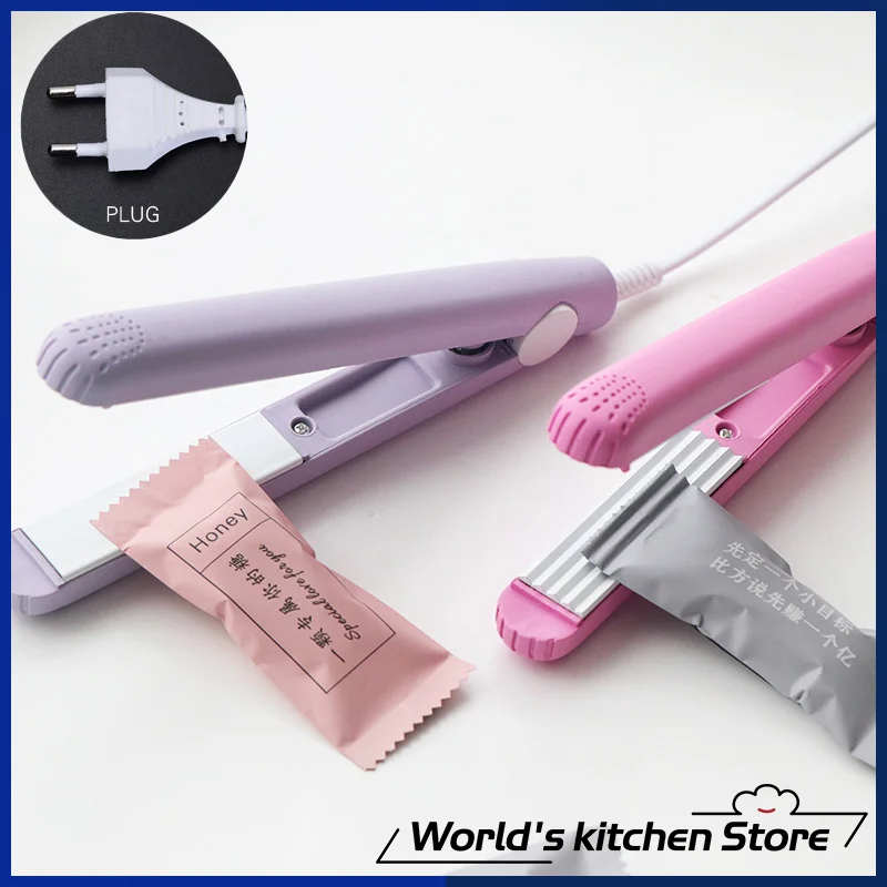 Mini Portable Heat Sealing Machine Food Vacuum Sealer Seal Packing Plastic Impulse Household Bag Clips Handheld
