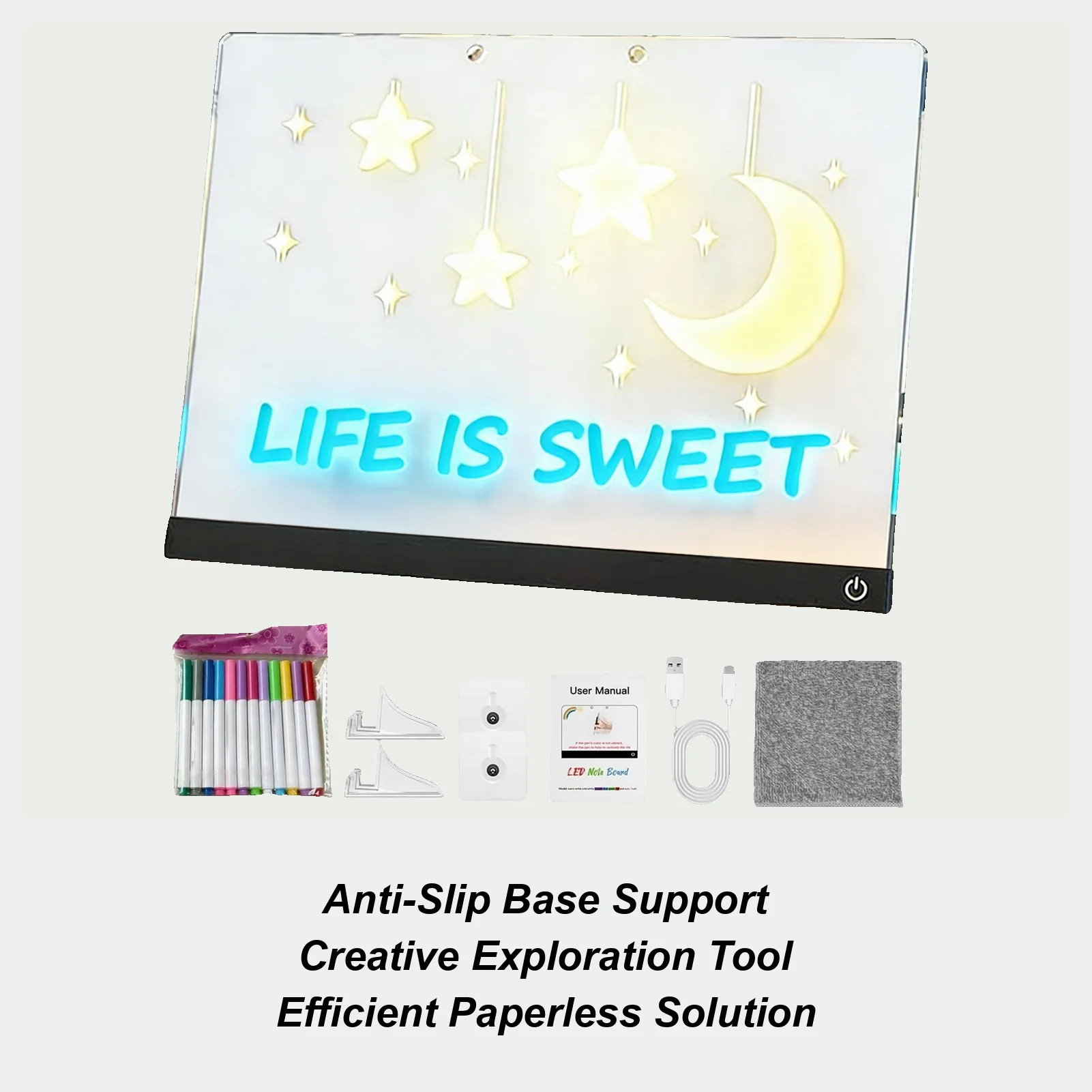 

Светодиодная доска для рисования для детей, многоразовая регулируемая яркость, 12-цветная ручка, планшет, светодиодная доска для сообщений для детей, мальчиков и девочек, школа