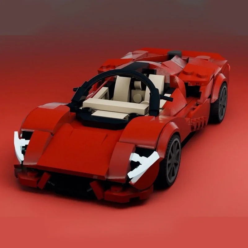 377pcs MOC City Champions DeTomaso P72 Model Building Blocks Toy Architecture Christmas Gift Craft Collection DIY Brick Creative