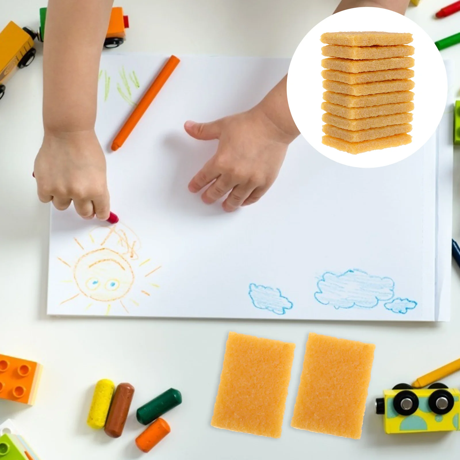 10 Pcs Masking Fluid Brush Cleaner Painting Stain Remover Erasers Home Glue Cleaners