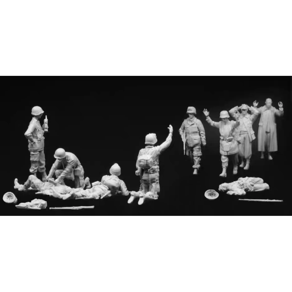 Kit de figurine en résine 1/35, modèle non peint, force aérienne américaine et prisonniers de la seconde guerre mondiale (10 personnes), GK non assemblé et non peint
