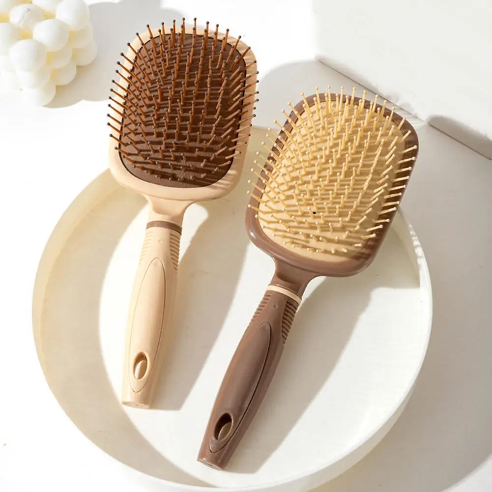 

Многофункциональная расческа-щетка 2-в-1 с зеркалом, антистатическая, для массажа кожи головы, портативная, для укладки и распутывания волос, 95