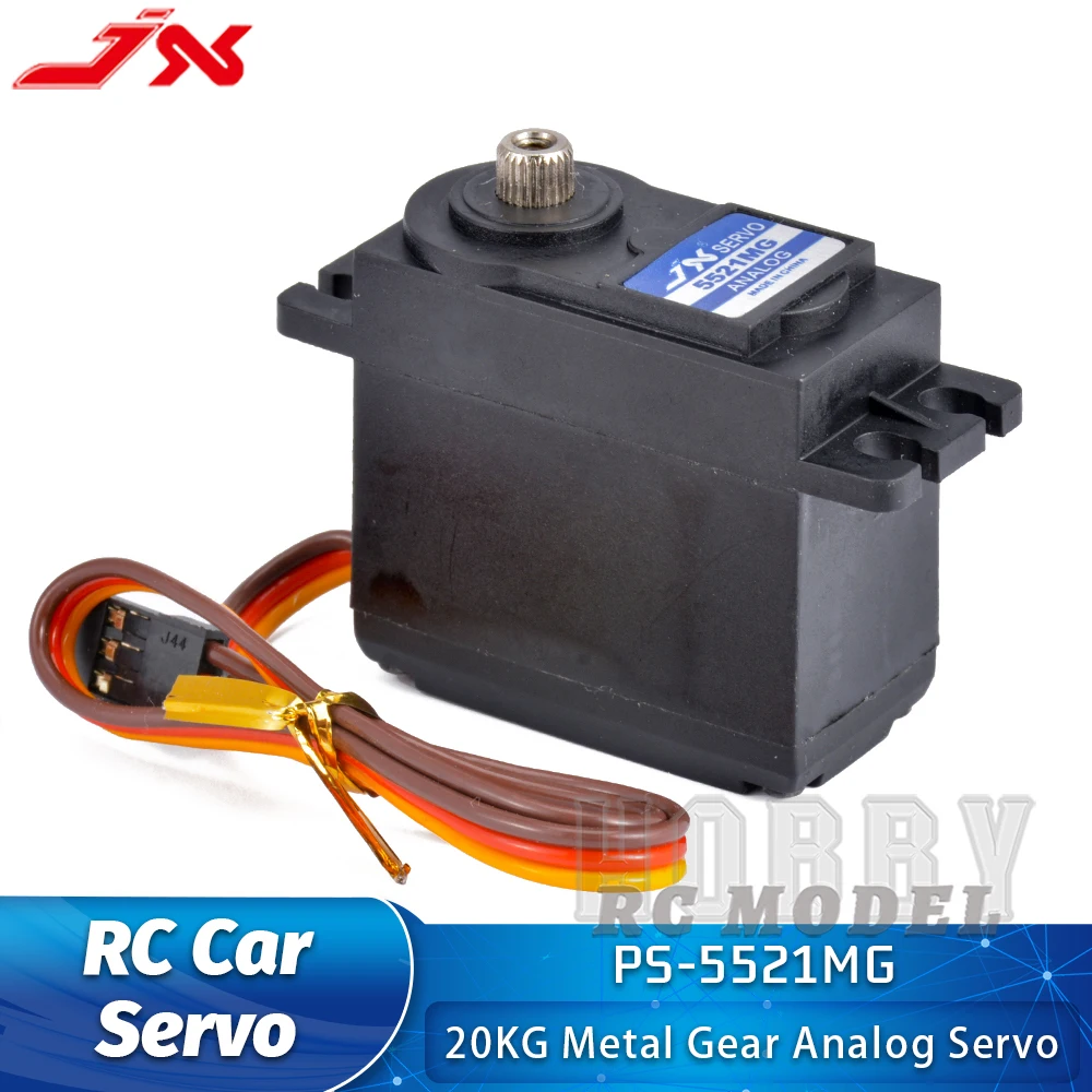 

Сервопривод JX с большим крутящим моментом, металлический сервопривод для радиоуправляемой модели внедорожника с дистанционным управлением, 20 кг