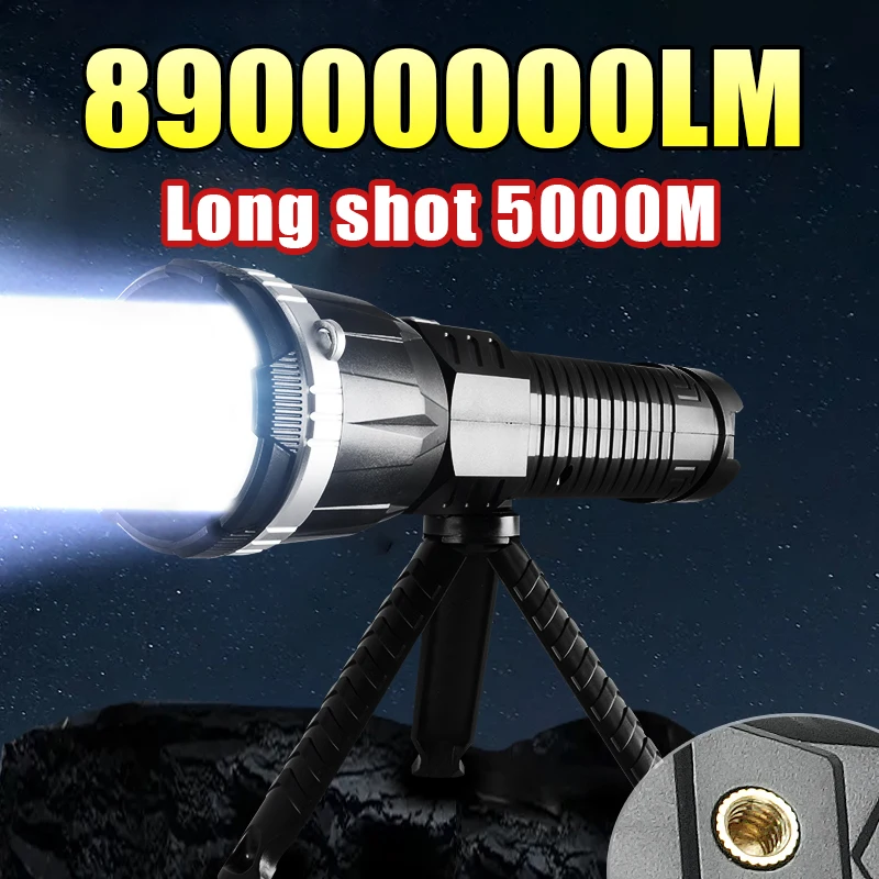 

89000000LM Супер Мощные Фонарики Перезаряжаемый Светодиодный Фонарик Кемпинг Фонарь COB Свет Встроенный Батарея Для Рыболовного Патруля