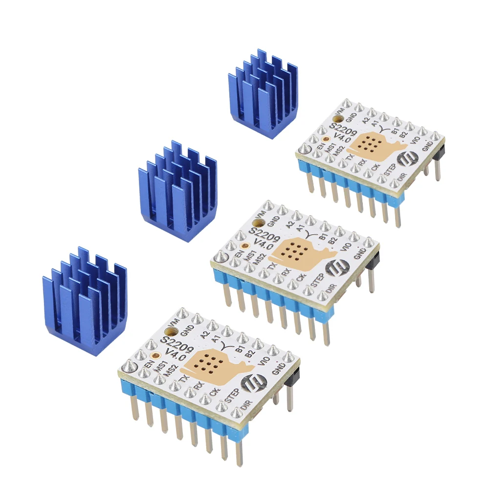 Pilote de moteur pas à pas TMC2209 v4.0, pilote muet, micropas mat, courant 2,8 A, pièces d\'imprimante 3D Patricia VS TMC2208, 5 pièces