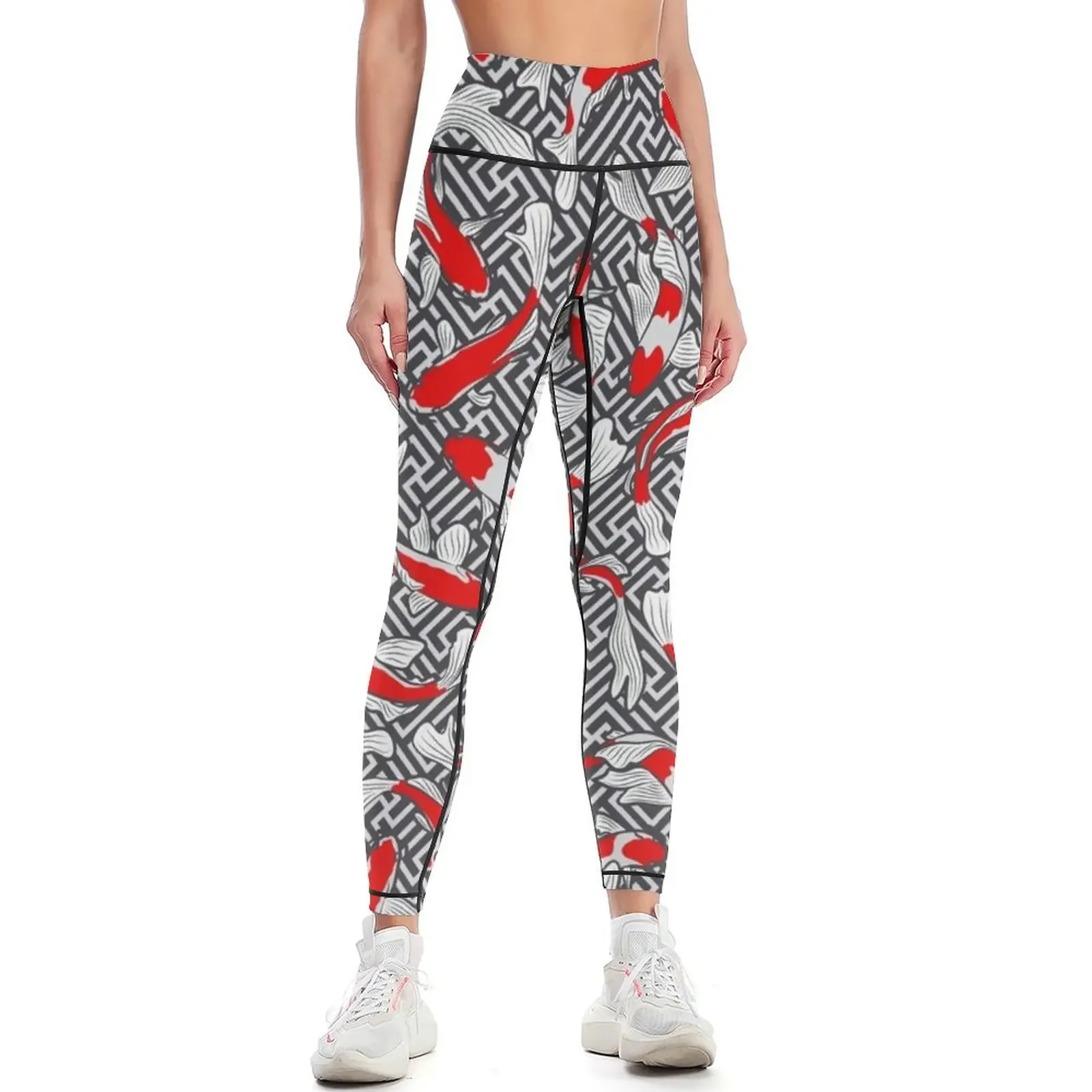 

Koi Fish Pond Pattern Leggings push up tights for Sports pants for Women's push up Sweatpants Womens Leggings