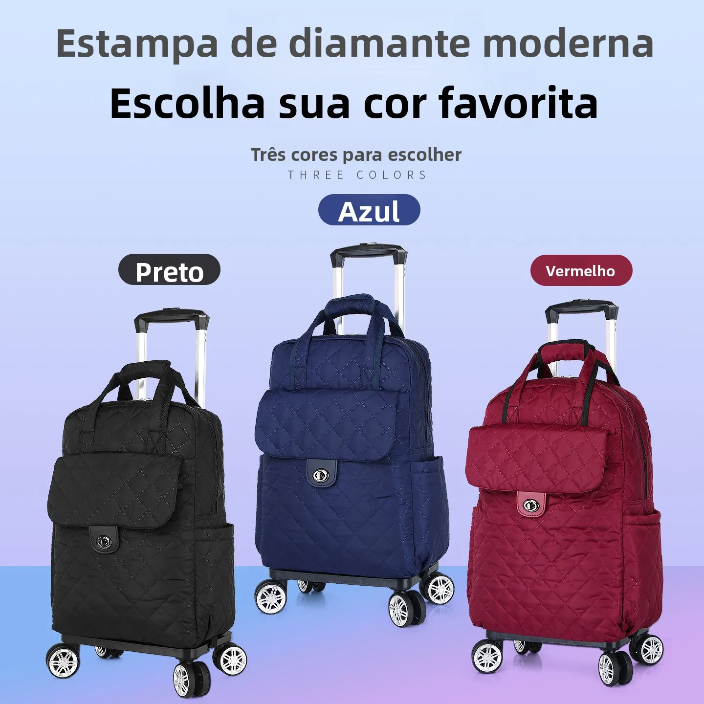 baili-lightweight-universal-wheel-travel-bag-handheld-suitcase-student-boarding-bag-fragrant-style-cotton-material-luggage