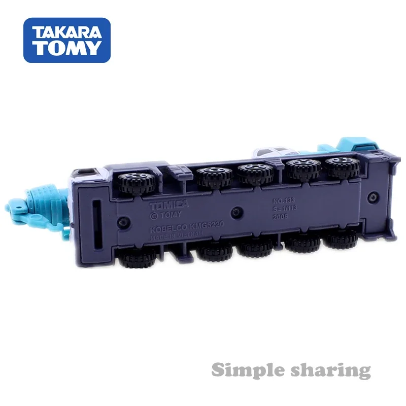 Takara Tomy tipo lungo Tomica No.133 Kobelco gru per tutti i terreni KMG5220 1/113 lega di metallo pressofusione modello di auto ragazzi giocattolo