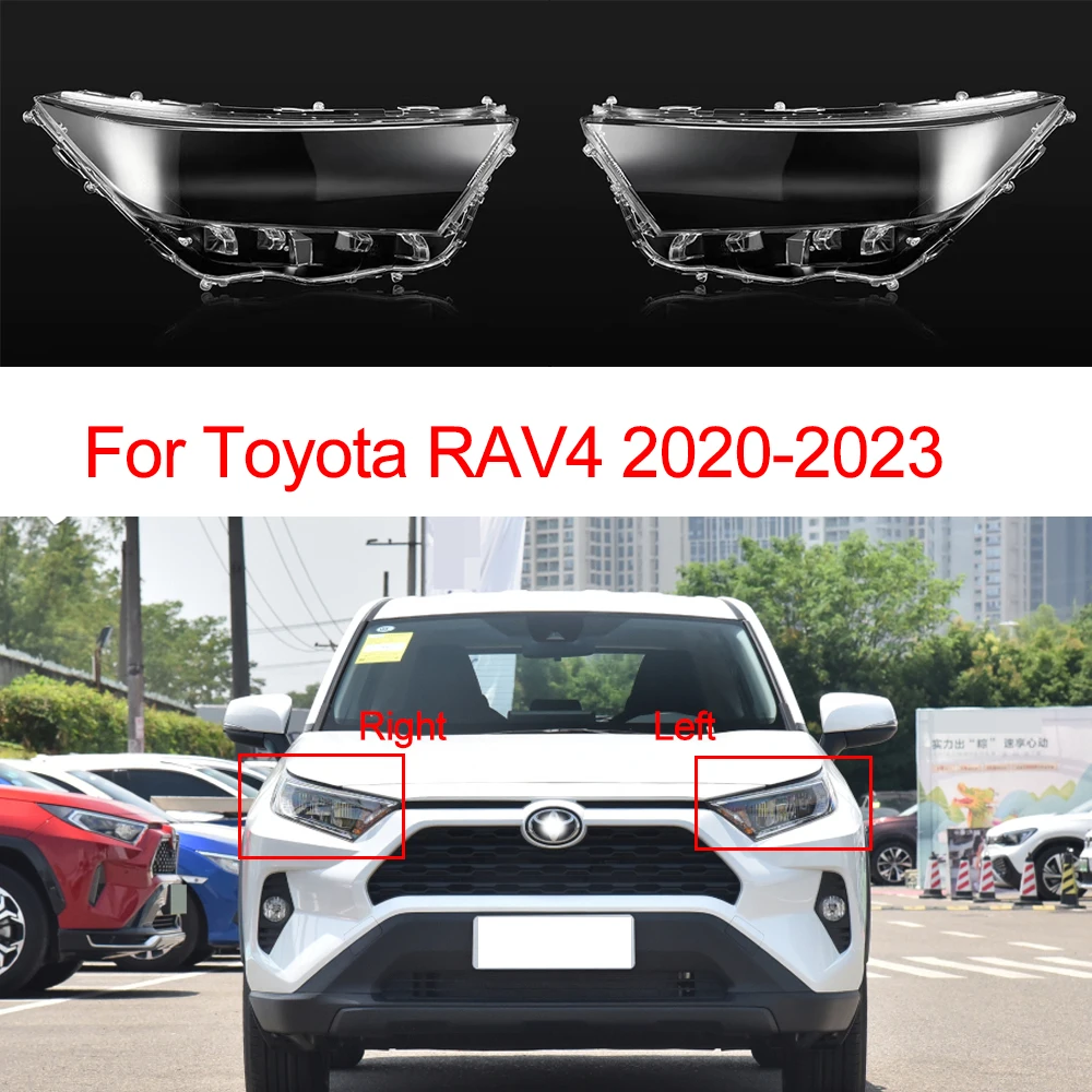 

For Toyota RAV4 2020-2023 Car Front Headlight Cover Headlamp Shell Transparent Glass Lampshade Mask Lens AUTO Accessories