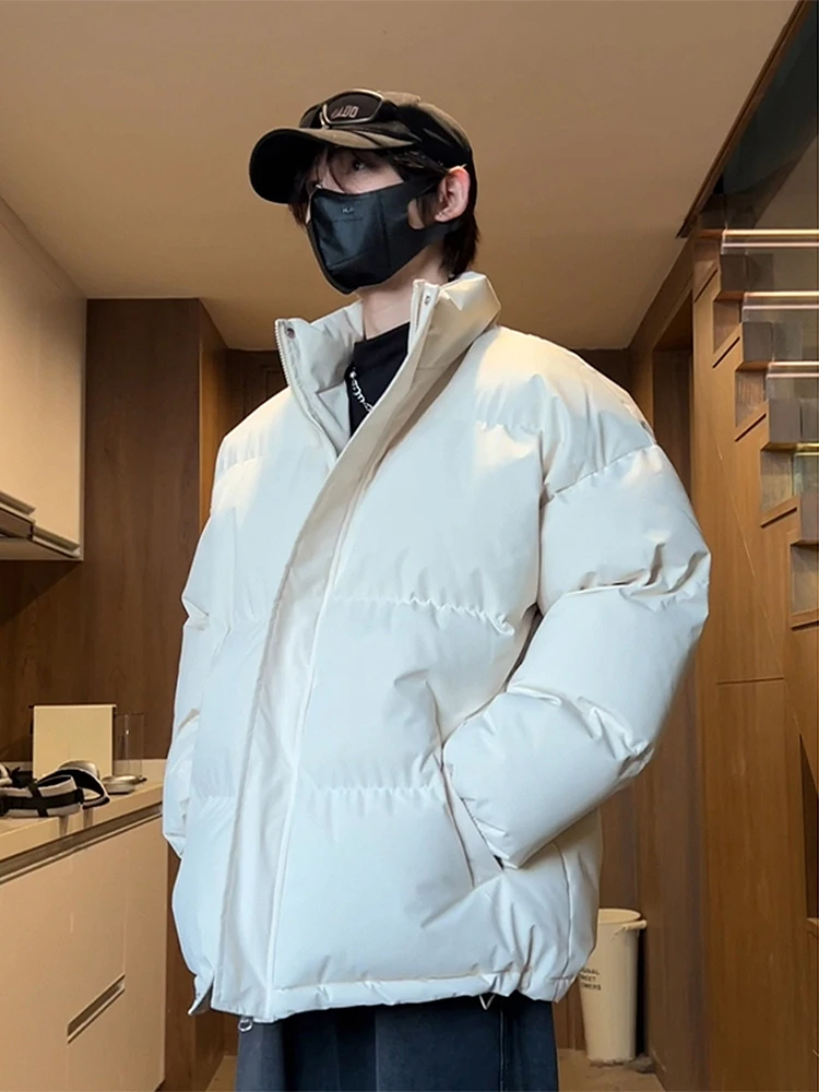 

Cleanfit Pure White Flat Lake down Jaet Men's Winter Korean Sle High-End Bread Coat Cotton Quilt Outerwear