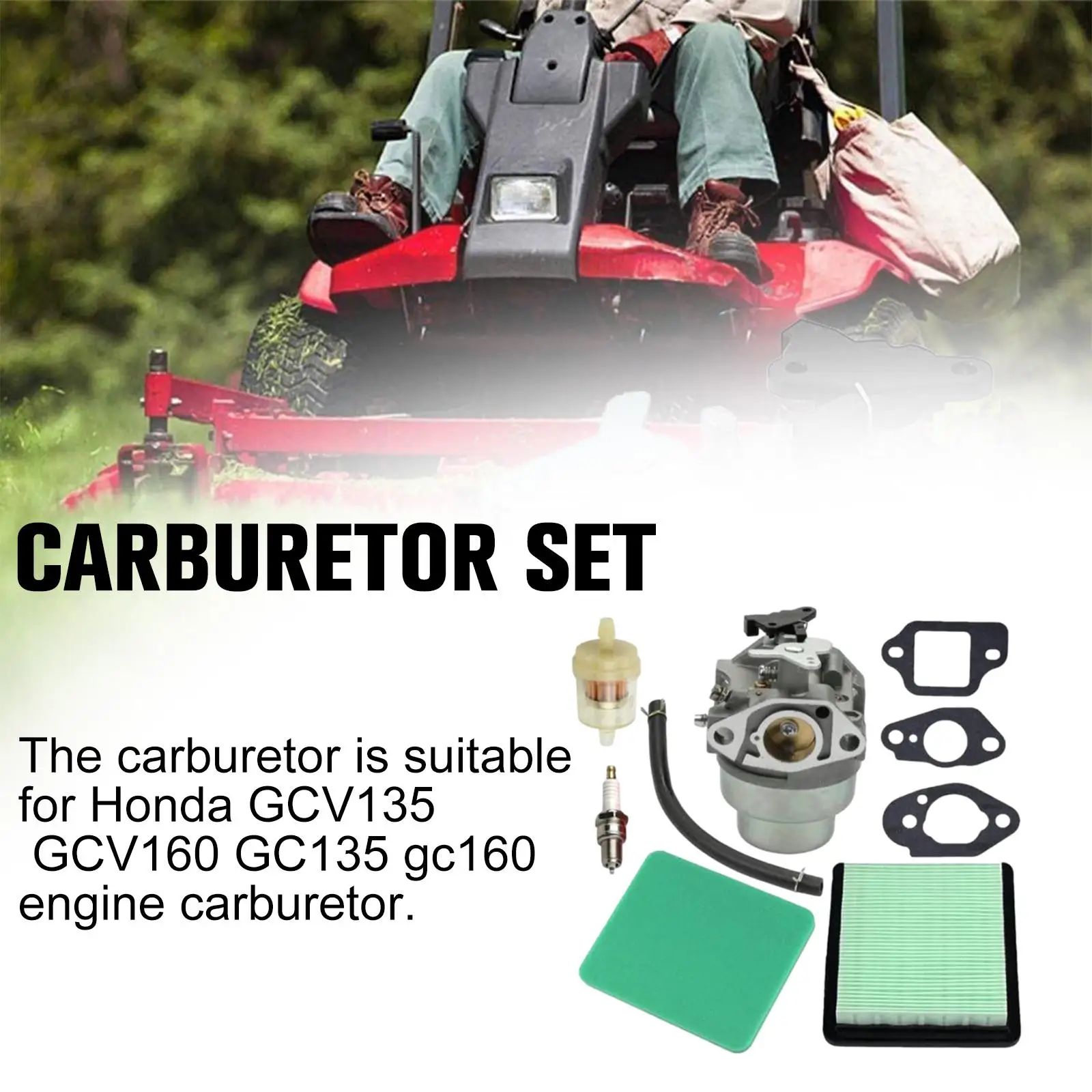Carburetor Kit Air Fuel Filter Cover For Honda GCV135 GCV160 GCV190 HRB216 HRZ216 Engine Garden Tools Accessories Parts