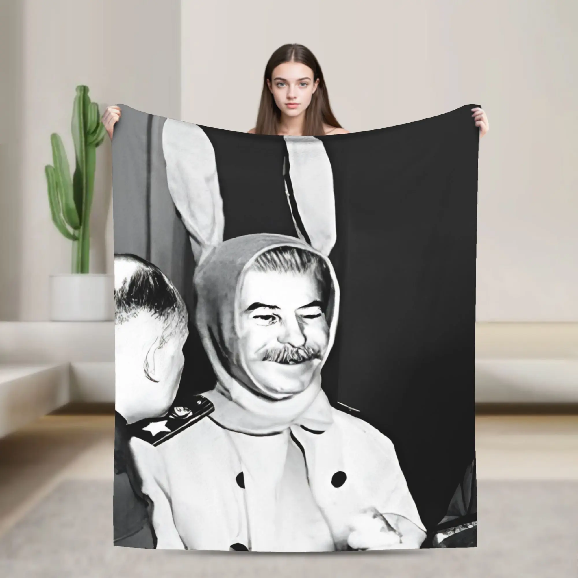 Lenin Joseph Stalin Blanket Cozy Soft  Throw Blankets for Couch 50x60 Inch Multi-size Plush Thin Quilt