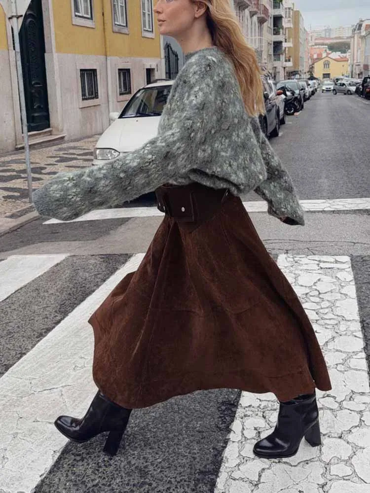 

European and American style autumn and winter new arrivals fashionable casual women's round neck long sleeve jacquard knitwear