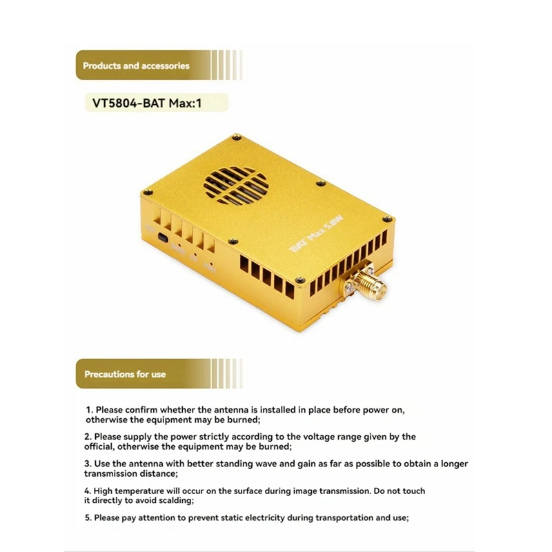 FPV 장거리 드론 RC 비행기용 비디오 오디오 송신기 NTSC/PAL, 4.9G, 5.8G, 6G, 5.8W, VTX 64CH