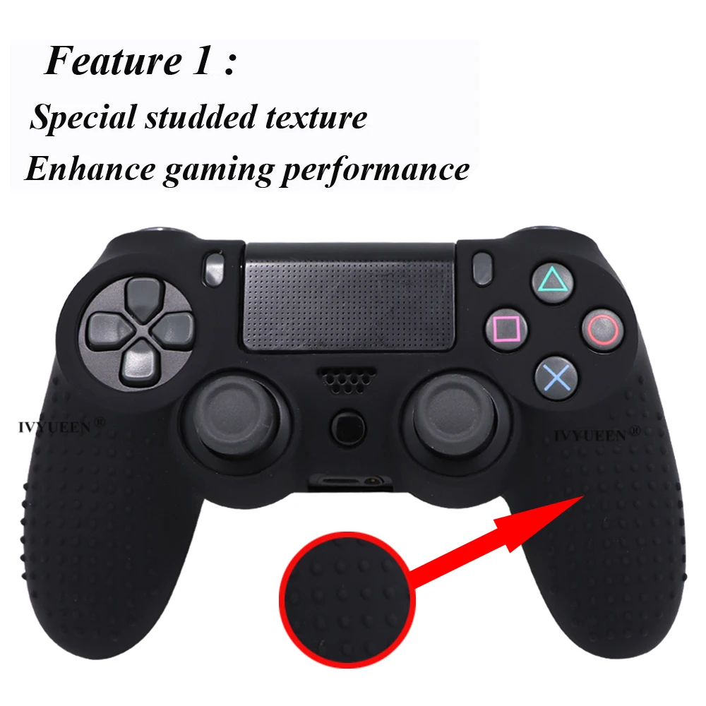 IVYUEEN-Juste en silicone anti-alde pour manette Sony Dualshock 4, étui de 19 couleurs pour PS4, DS4 Pro Slim et Stick Grip