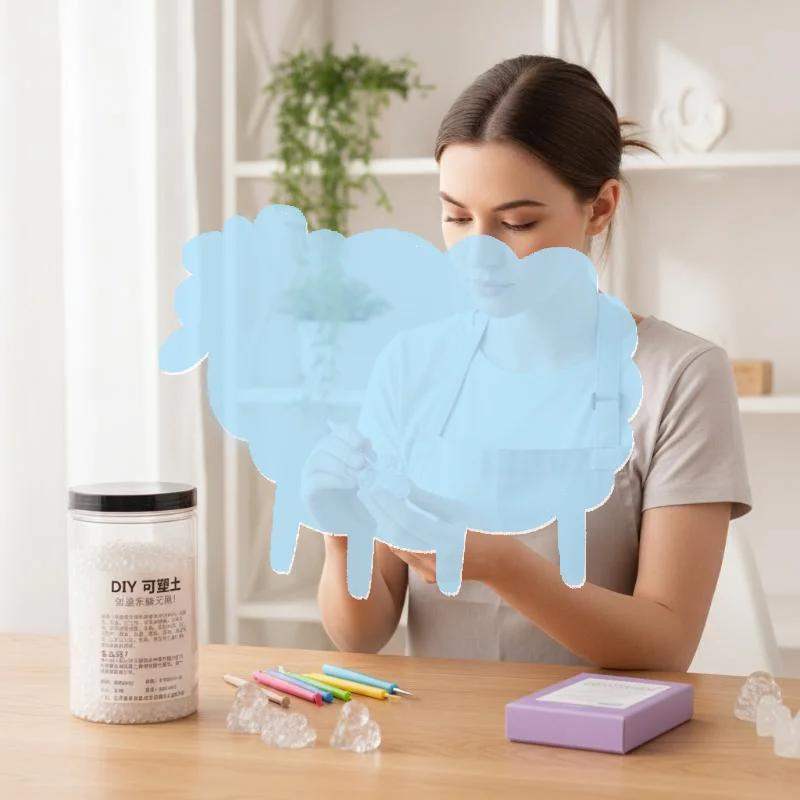 Polymorph Thermoplastic InstaMorph 1 Set 50g-1000g Safe Moldable Plastic for Kids DIY Ceramics Craft Activities