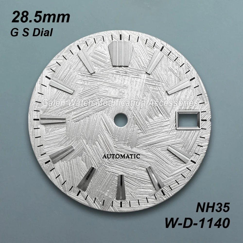 28.5 مللي متر G S شعار فرشاة الطلب لحركة NH35/NH36/4R/7S لا مضيئة ساعة عالية الجودة تعديل الملحقات #3
