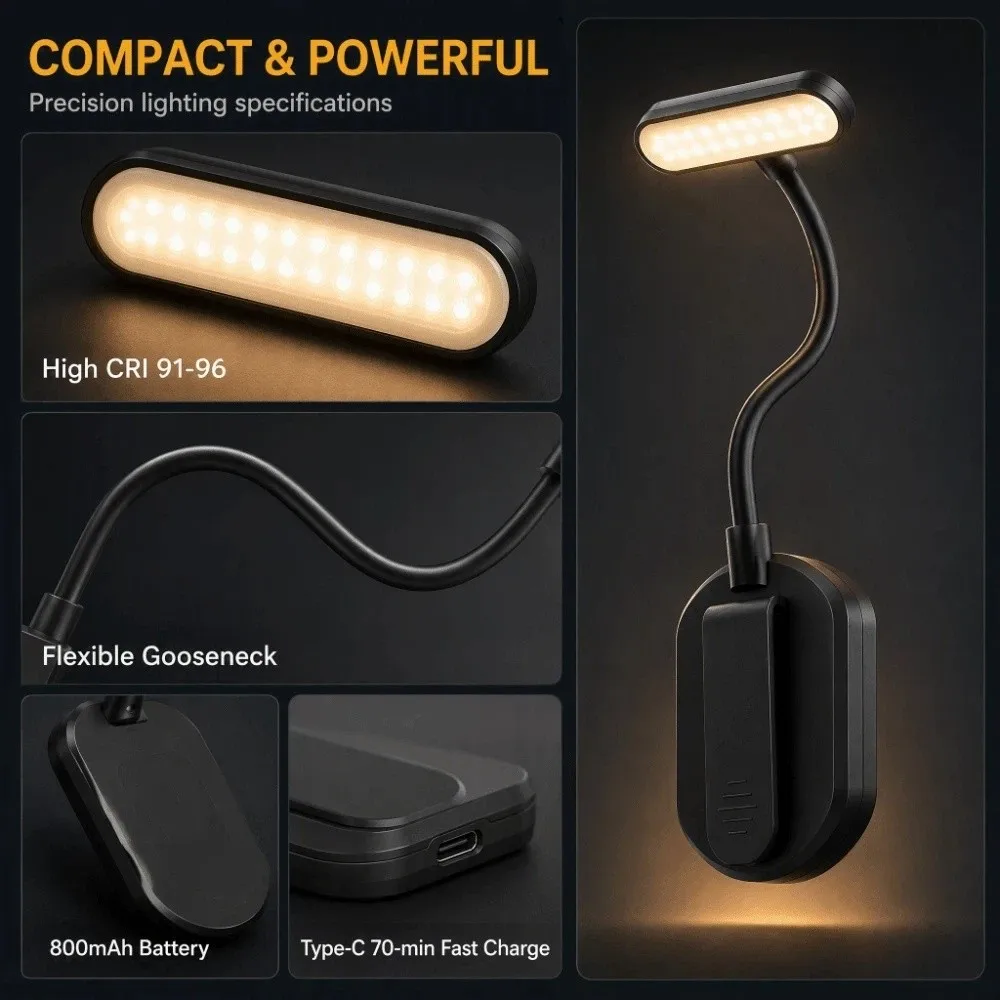 Flexible Gooseneck Clip-on Fill Light Even Lighting Brighten Facial Features Phone Selfie Light Reduce Shadows Soft Lighting