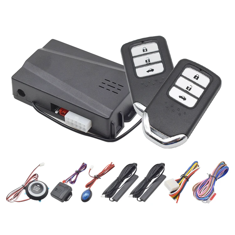 keyless entry start stop push button fingerprint car security alarm system