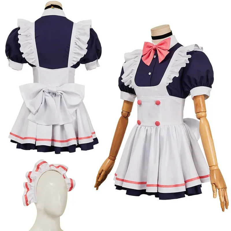 

Momo Ayase аниме Dan косплей костюм милое платье горничной Лолиты головные уборы женская маскировочная одежда женские костюмы для Хэллоуина