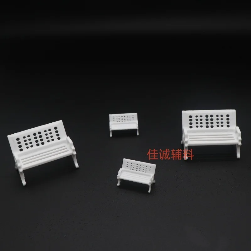

6Pcs Miniature Plastic Chair Realistic Dollhouse Park Bench Furniture Mini Decor Ornament for Fairy Garden Miniature Decor