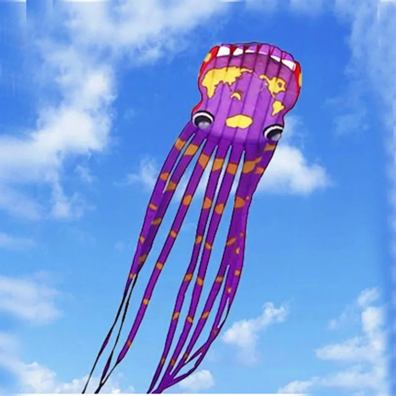 free shipping 28m capricorn octopus kite flying kids outdoor toys cometas de viento gigante latawiec profesjonalny kite reel fun