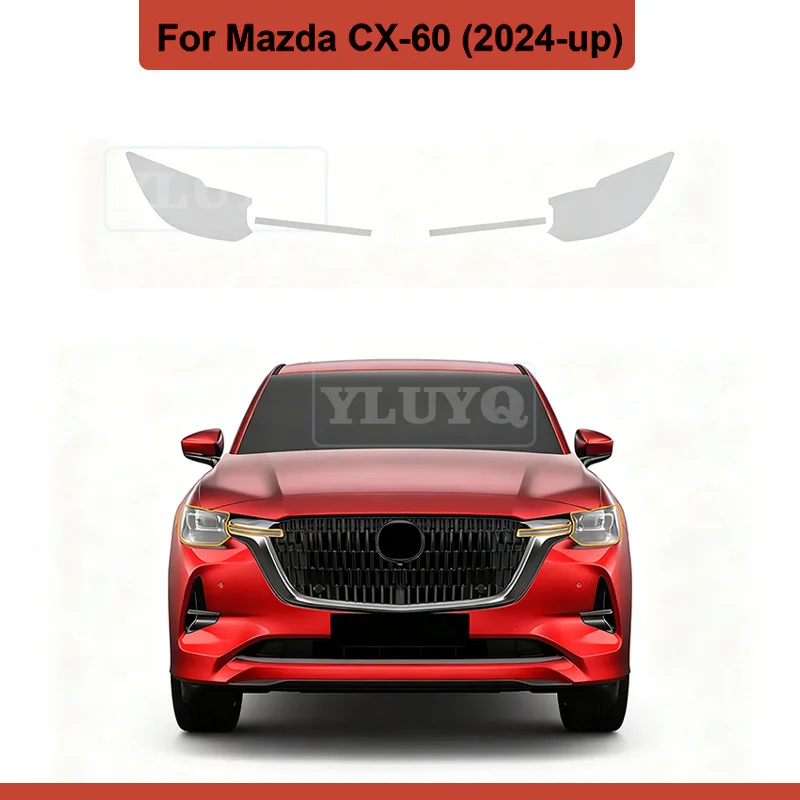 

For Mazda CX60 CX-60 2024-UP Headlight Rearview B C Pillars Pre-cut Paint Protection Film Clear TPU PPF Anti Scratch Sticker
