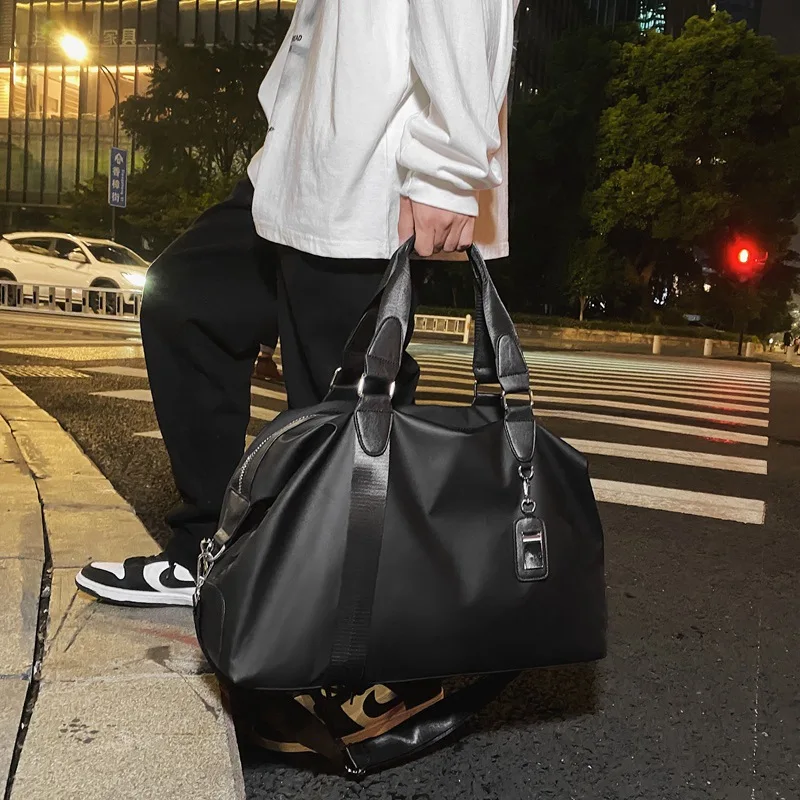 하이 퀄리티 내마모성 옥스포드 방수 여행 토트백, 스포츠 피트니스 핸드백, 남녀 커플 숄더 메신저 백