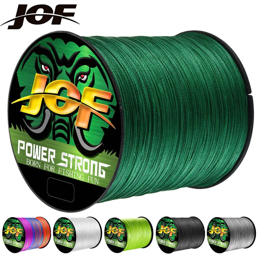 JOF Braided Line X4 100/300m 6 Color All For Fishing Line MaxDrag 85LB Multifilament PE Line For Saltwater Sea Fishing