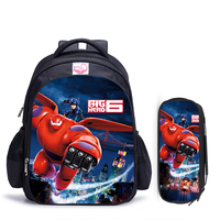 16 Inch Big Hero 6 Baymax Boy Girl Teenager Schoolbag Large Capacity Backpack Fashion College Student Rucksack Mochila