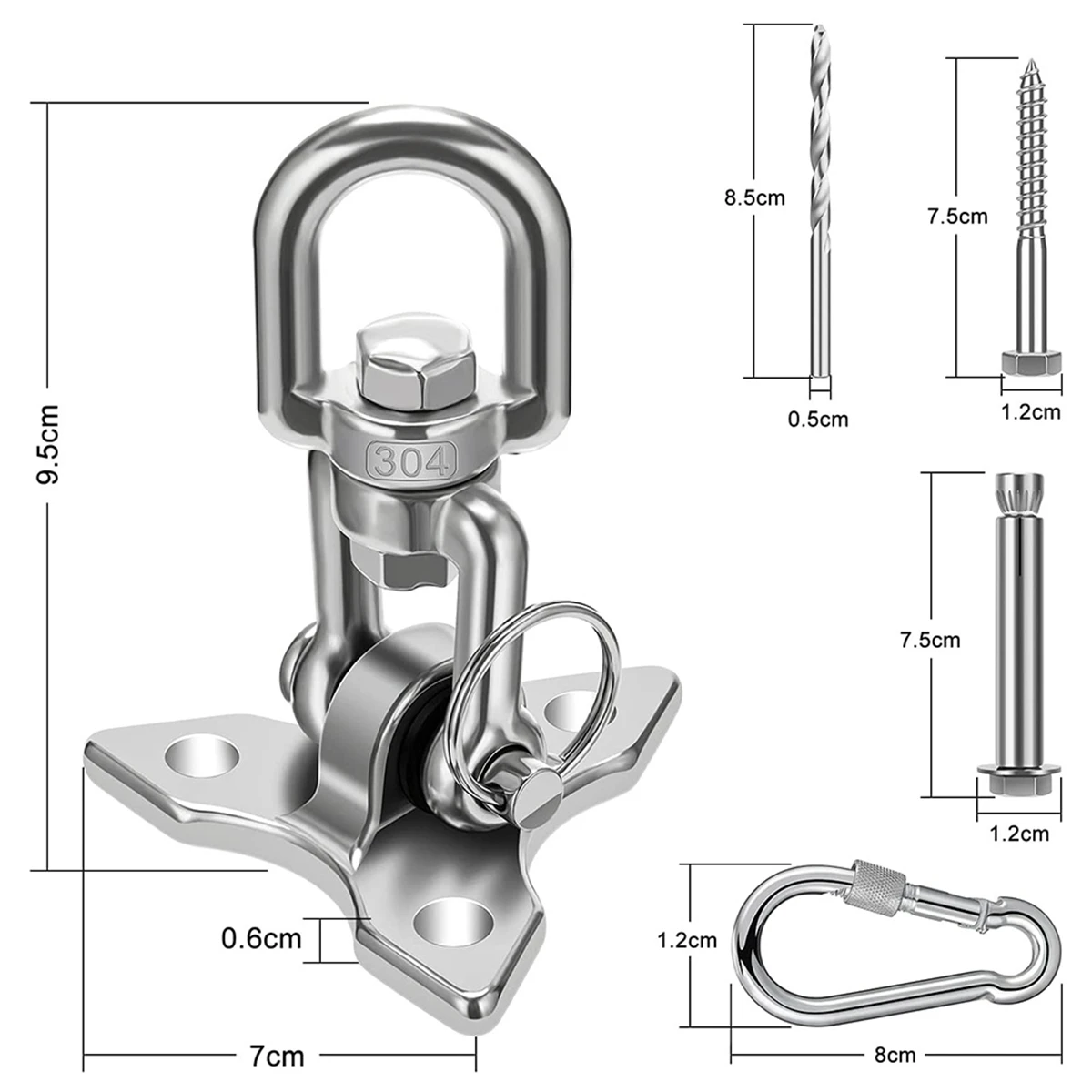 Ceiling Hook Hanging Chair Heavy Duty Ceiling Bracket Swing Hook Swing Up to 450 KG Ceiling Hook Hanging Chair