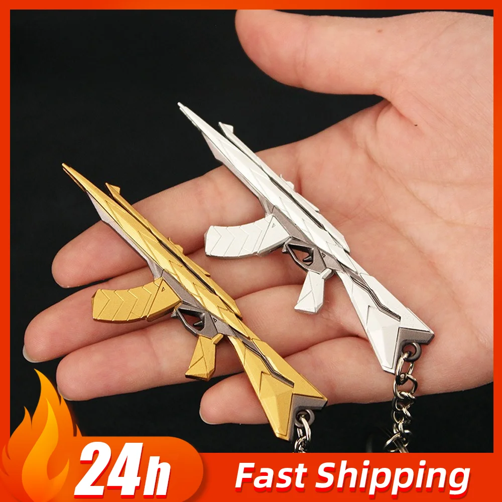 9cm Valorant Araxys Vandal Metal Model Game Peripheral Mini Pocket Keychains Collection Decoration Karambit Kanata Toys Gifts