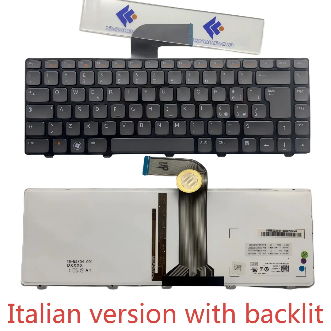 N4110 Teclado Italiano/Espanhol Para DELL Inspiron N4120 M4040 N4050 14R 5420 N4110 7420 14Z N411Z N5040 N5050 15R 5520 7520 M411R