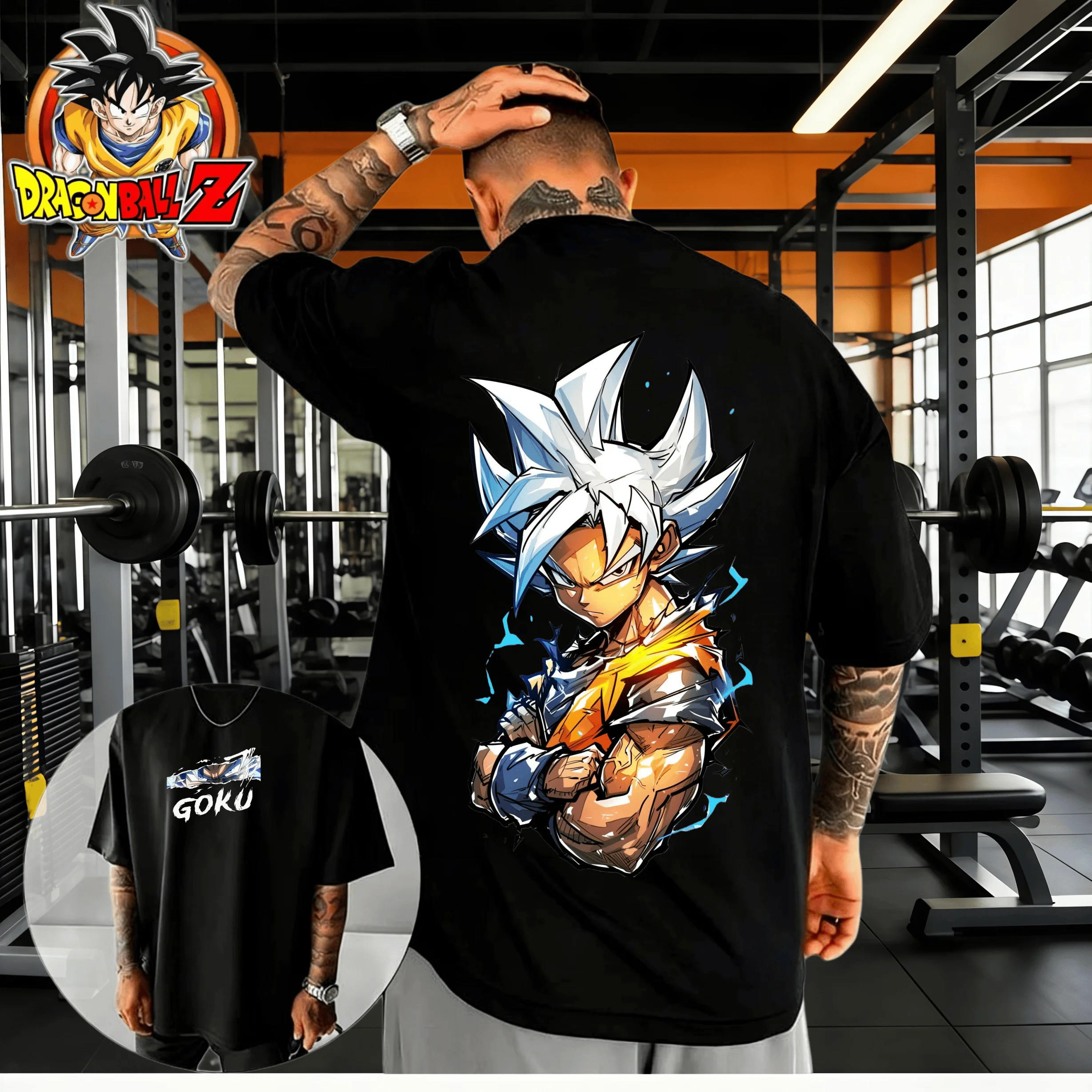 2026 Sommer Dragon Ball Übergroßes T-Shirt Hochwertige 100% Baumwolle Chibi Ultra Instinct Goku Grafik-Print Unisex Retro Tee