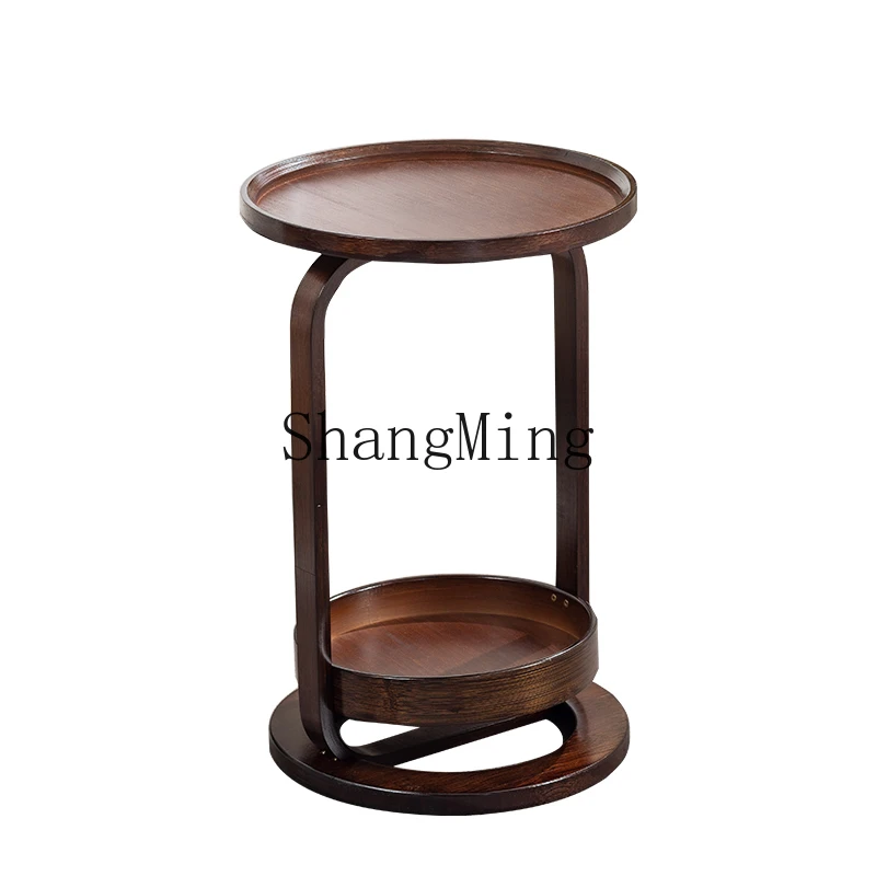 

HJ simple sofa side few living room home shelf creative balcony round small tea table