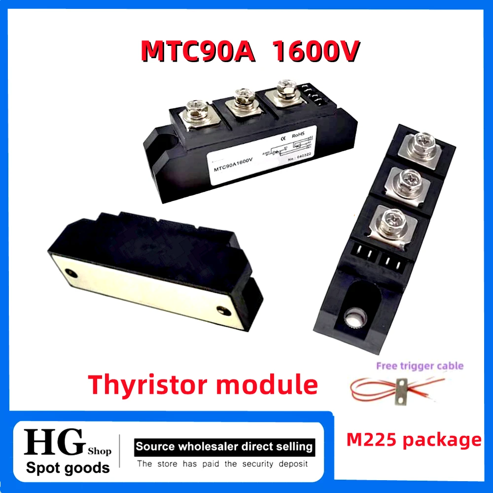 Thyristor module 90A MTC90A1600V MTC90-16 Thyristor soft start electric heating special M225 package