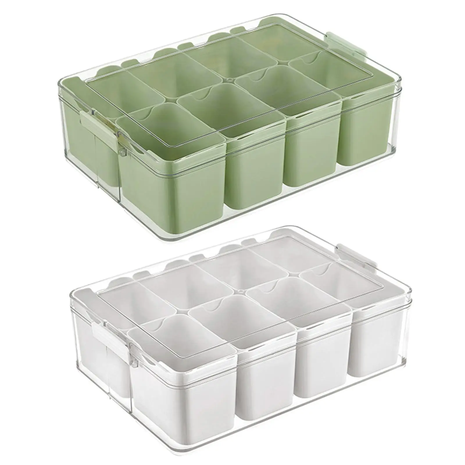 

Коробка для хранения приправ 8 в 1, банка для специй с 8 отделениями, легкая, практичная, прочная коробка для приправ для обеденного стола в ресторане