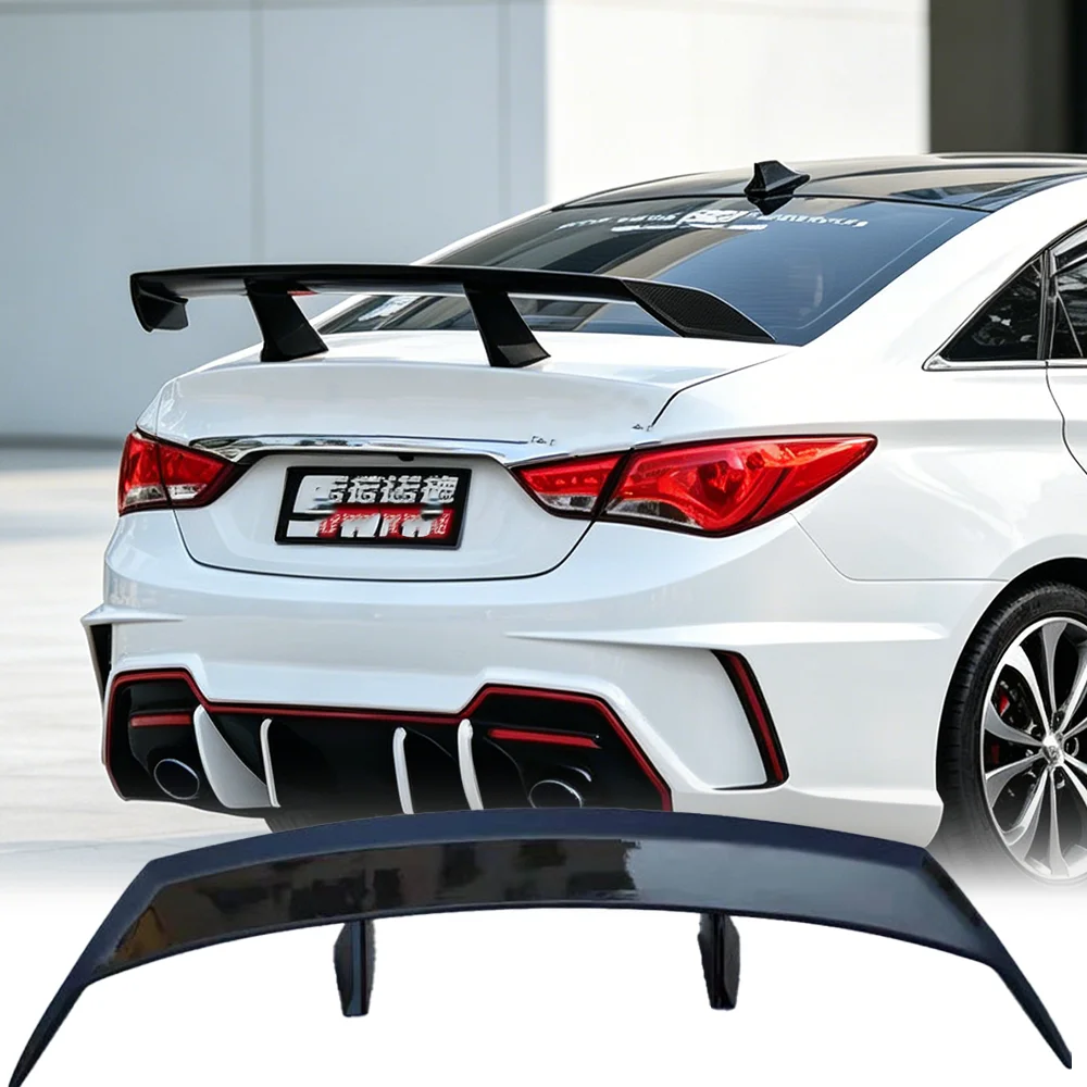 For Langdong Elantra Sonata sedan, universal 100% genuine carbon brazing rear spoiler modification kit for rear trunk spoiler 3