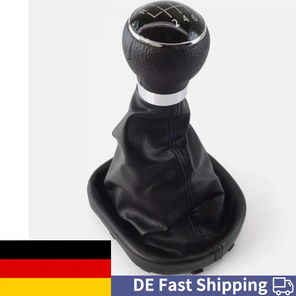 Borsa per leva del cambio in pelle PU, pomello del cambio, 5 velocità, per VW Touran 1T1 1T2 Caddy 3, accessori auto