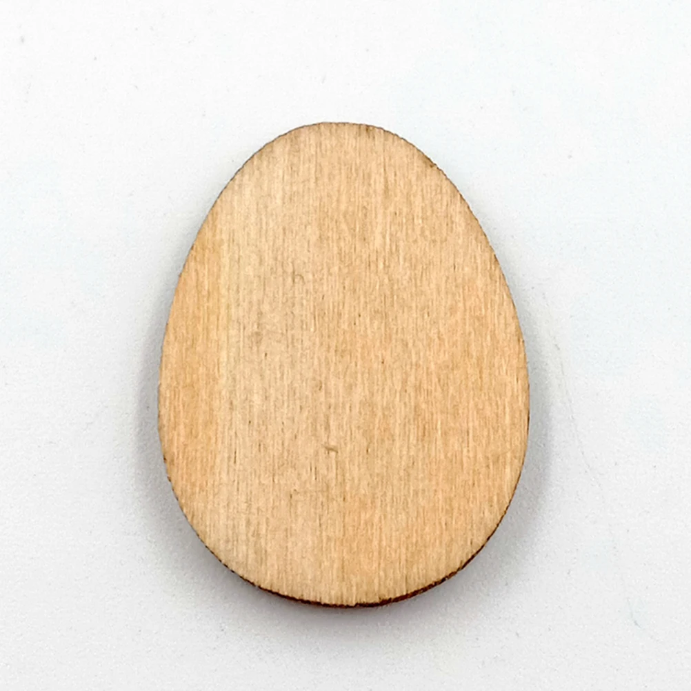 

100Pcs Unfinished Egg Shape Wood Crafts 20Mm Lime Wood for DIY Christmas Ornaments Nursery Projects Handmade Wall Mount