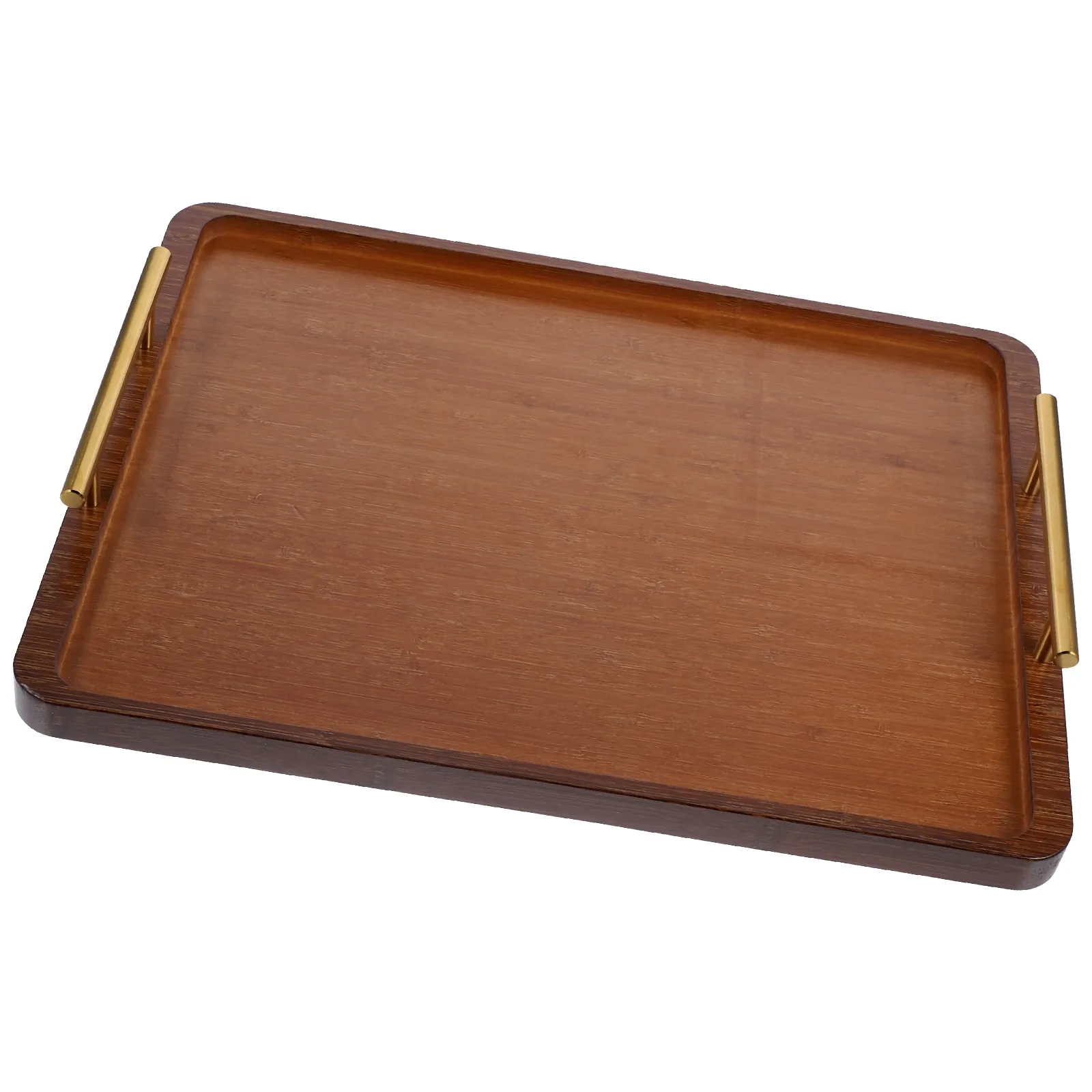 

Tray Bamboo Storage Snack Fruit Serving Trays Portable with Handles Dessert Sturdy Tea Room