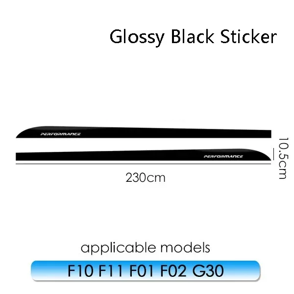For BMW f30 f31 x5 f15 f85 e60 e61 f22 e90 f10 f11 f01 f02 Car Styling Newest M Performance Side Stripe Skirt Sill Sticker Decal view 2