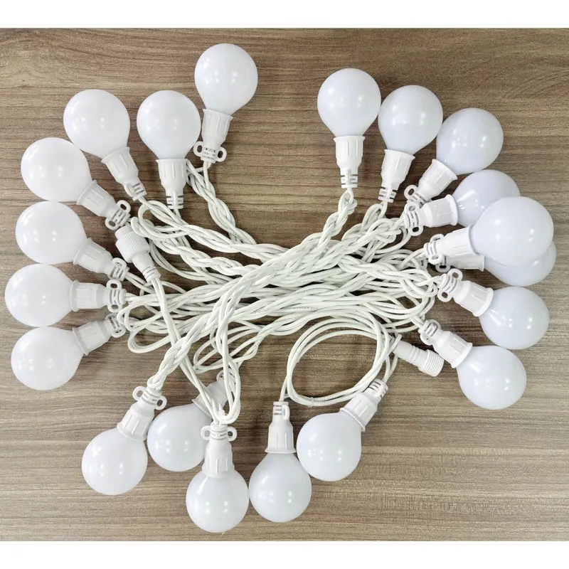 G50 wedding ceiling decoration chandelier 10m LED ball light string Dragon Ball Bulb Table tennis chandelier