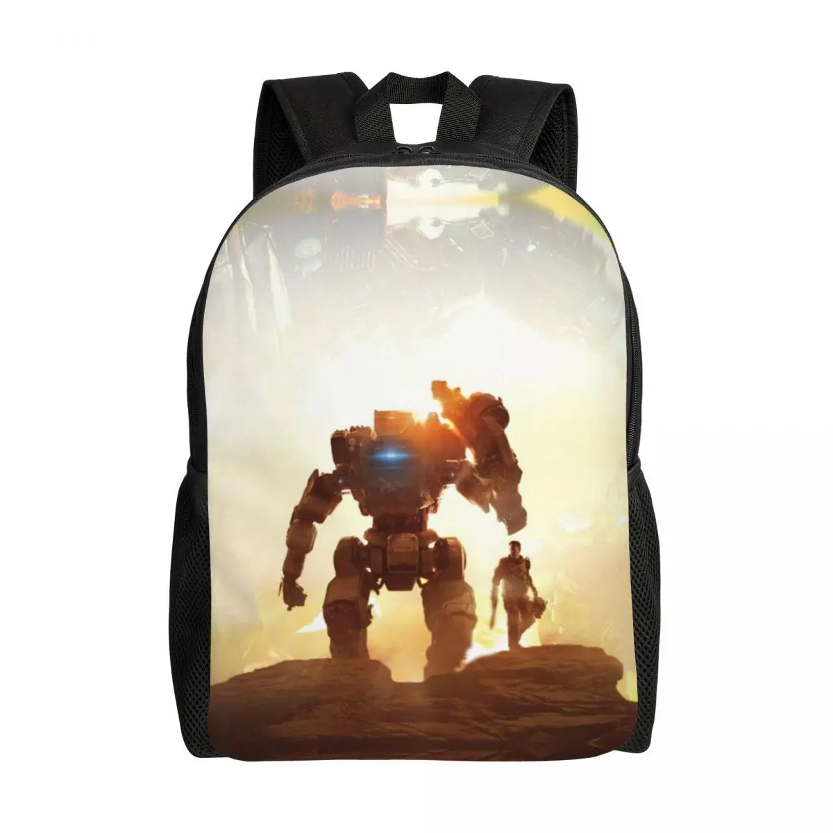 Custom 3D Print Titanfalls 2 Backpack for Boys Girls College School Travel Bags Men Women Bookbag Fits 15 Inch Laptop