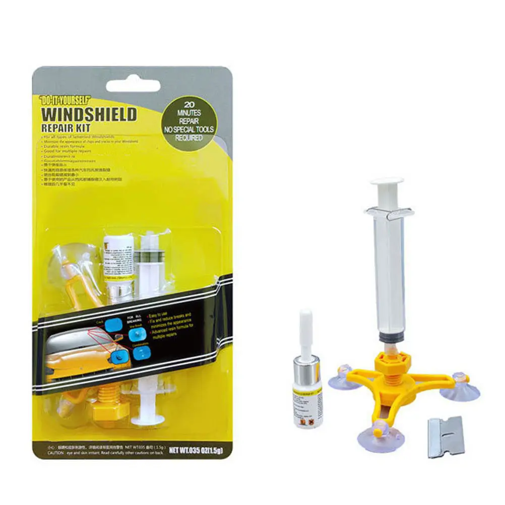 1Set Car Glass Crack Repair Tool Easy Use Windscreen Repair Kit DIY Quick Fix Windshield Chip Restore Car Wind Screen