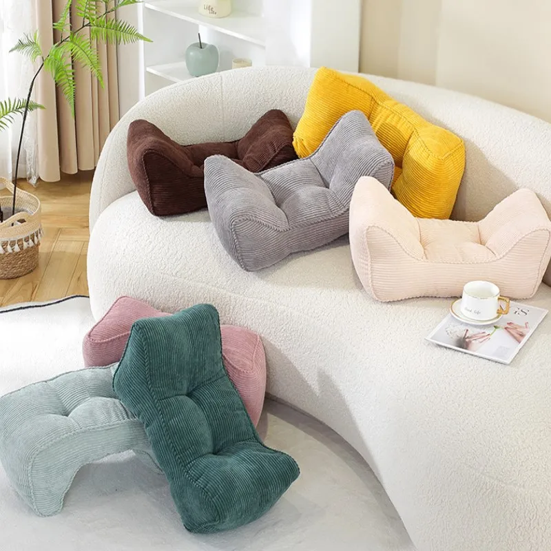 Inyahome Lumbar Support Pillow for Chair Office Nap Pillows Cushions Comfortable Low Back Pillow for Back Pain Relief Improve