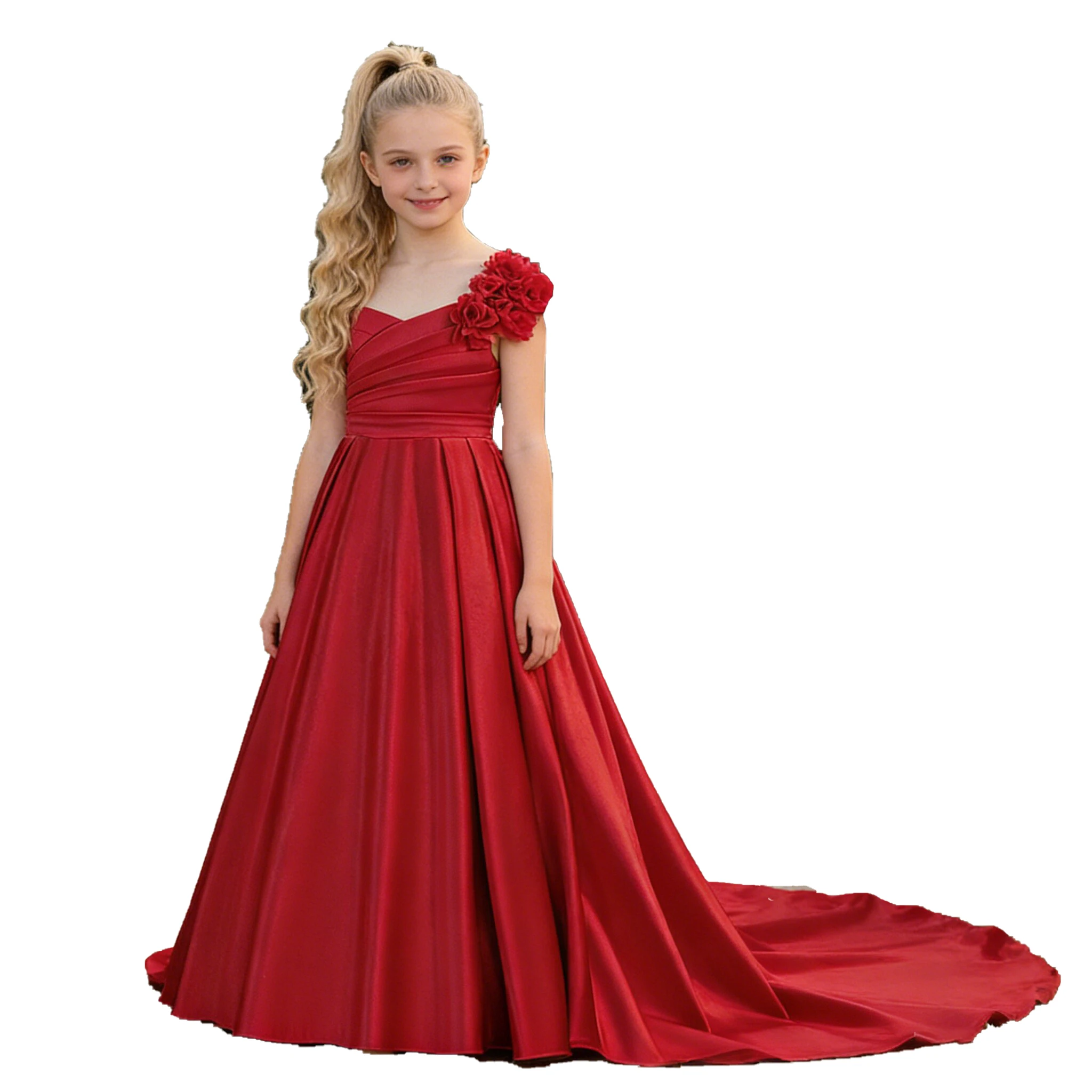 Mode demoiselles d'honneur filles robe élégante baptême fête de mariage princesse robes de bal fille anniversaire première Communion robe de noël