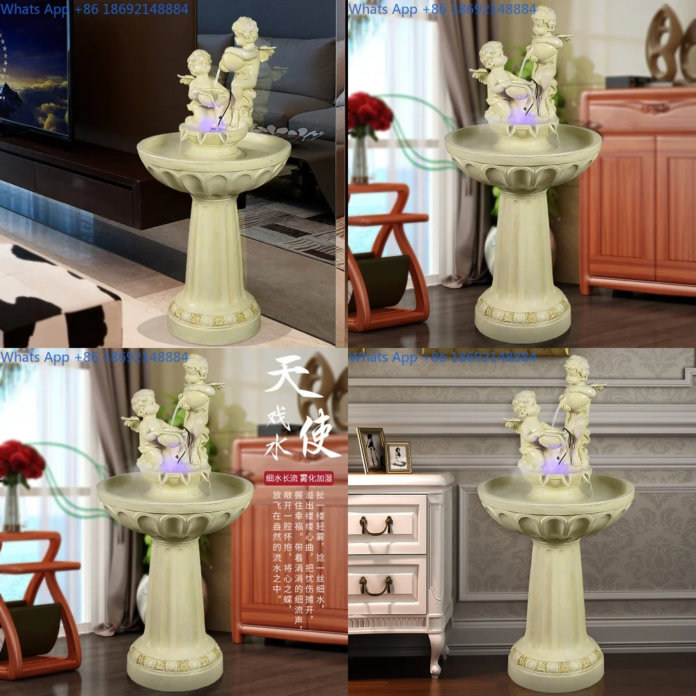 

Fountain Humidifier Decorative Piece Angel Figurine Living Room Ornament