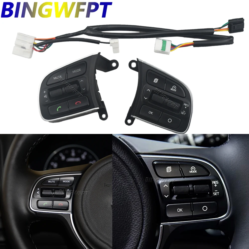 

Volume Bluetooth Cruise Button For Sportage 4 2016 2017 2018 2019 Multi functional Steering Wheel Button Switch